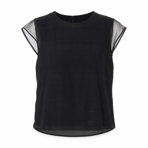 Coast Women's Black Sleeveless Crew Neck Viscose Blouse UK 10
