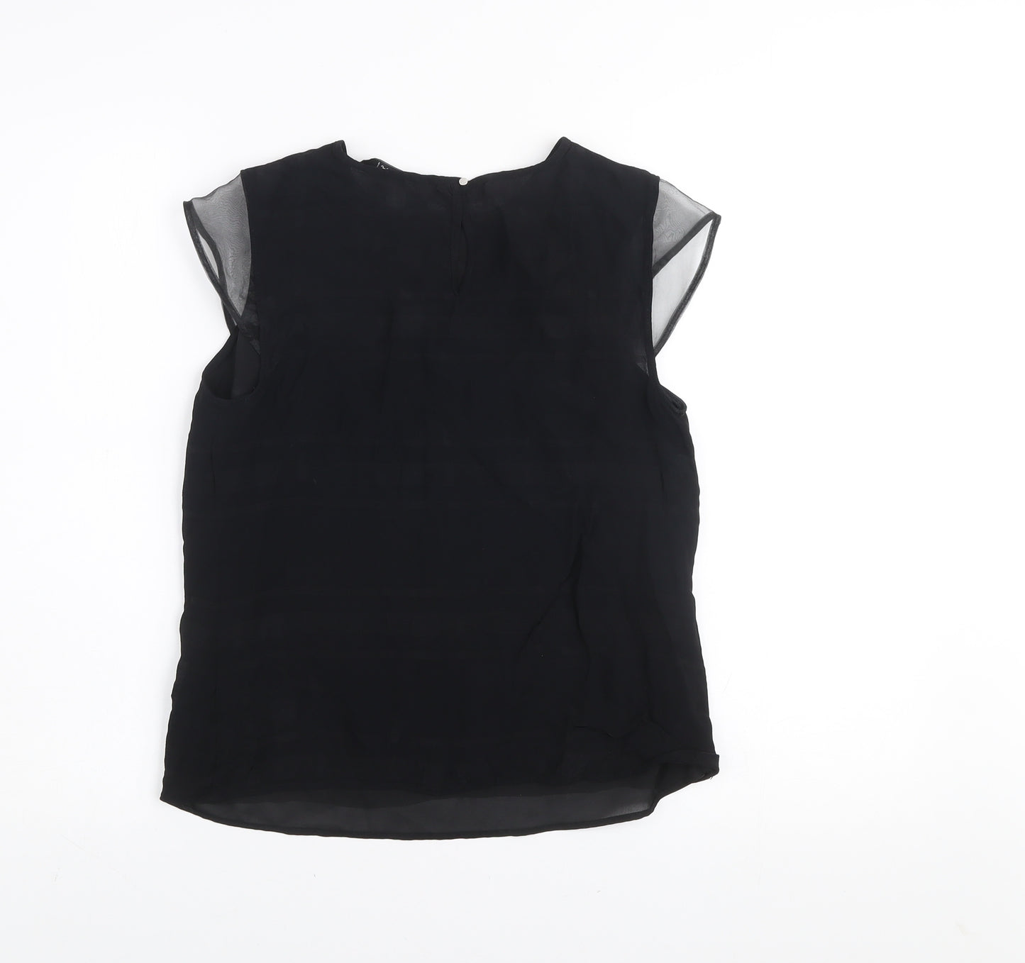 Coast Women's Black Sleeveless Crew Neck Viscose Blouse UK 10