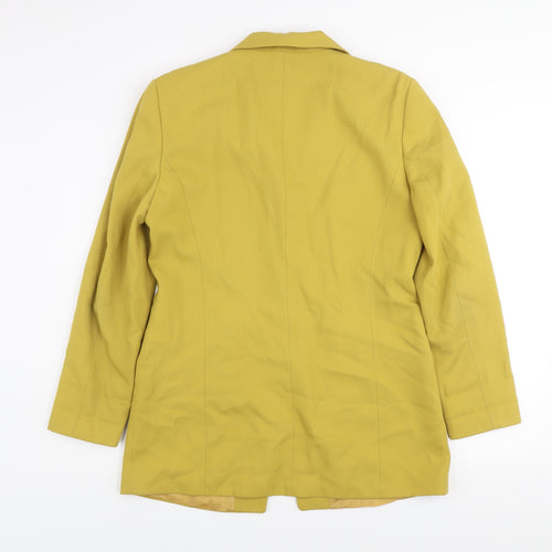 Gerry Weber Women's Yellow Cotton Blend Blazer Size 10