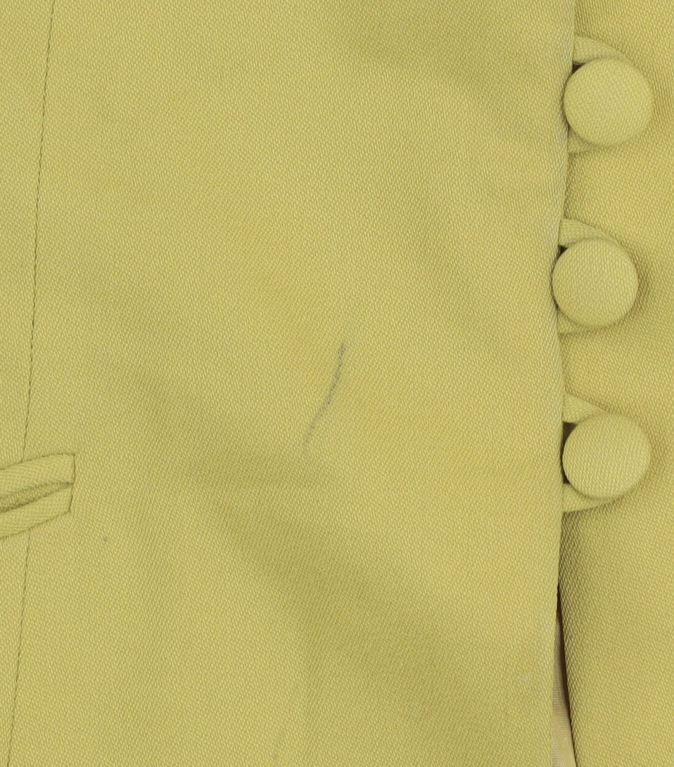 Gerry Weber Women's Yellow Cotton Blend Blazer Size 10