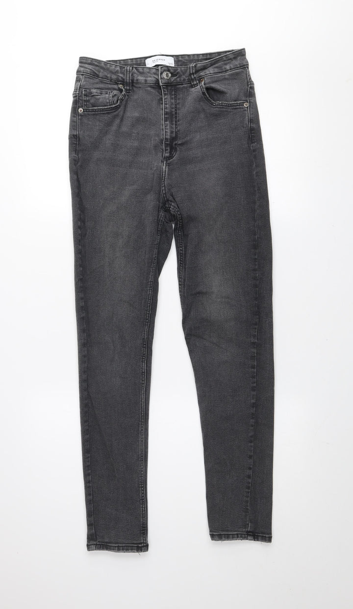 Reserved Grey Denim Skinny Jeans Slim Fit UK 12 Unisex