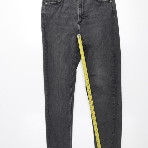 Reserved Grey Denim Skinny Jeans Slim Fit UK 12 Unisex