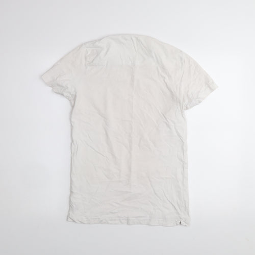 French Connection Men's White Cotton Crew Neck T-Shirt Size S