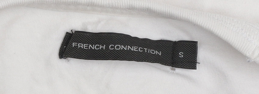 French Connection Men's White Cotton Crew Neck T-Shirt Size S