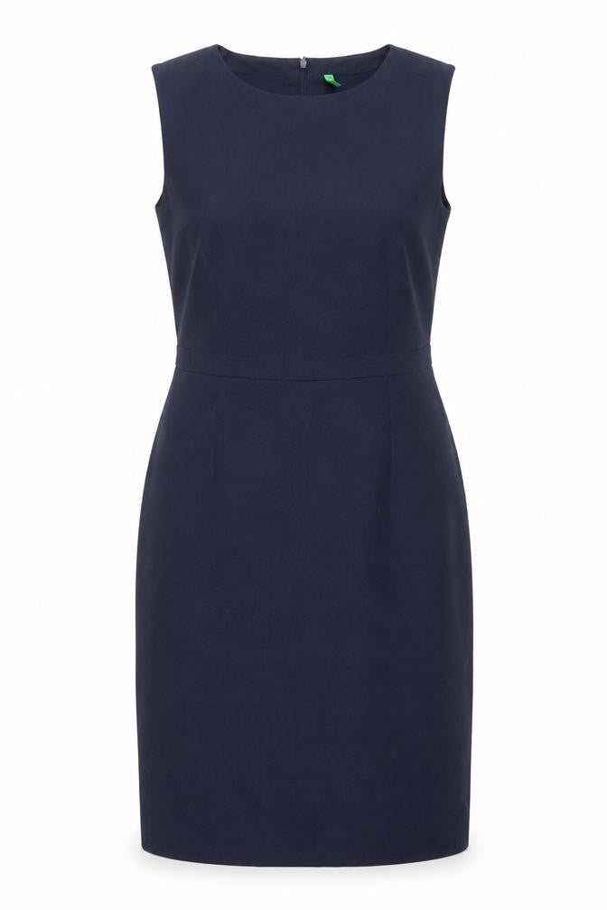 United Colors of Benetton Women's Blue Sleeveless Sheath Dress Size 12