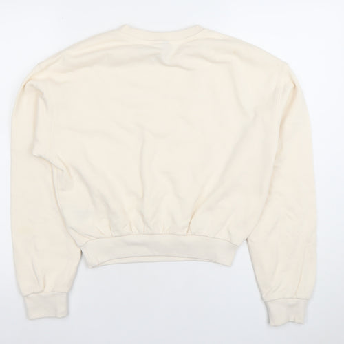 DIVIDED Women Beige XS Pullover Crew Neck Sweatshirt