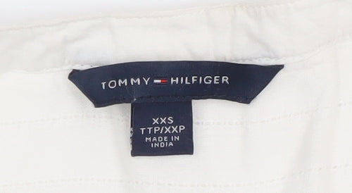 Tommy Hilfiger Women’s White Cotton Sleeveless Tunic Blouse 2XS