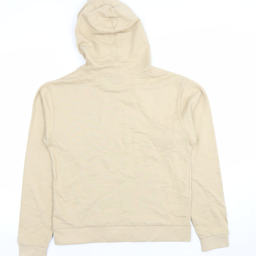 Topshop Women Beige Pullover Hoodie UK 6 Cotton Blend Casual