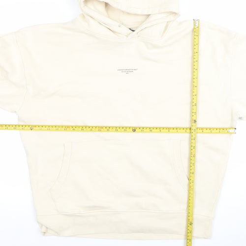 Good For Nothing Women Ivory XL Pullover Hoodie Fleece Sweatshirt