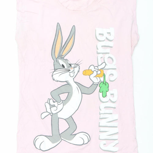 Looney Tunes Womens Pink Bugs Bunny Nightshirt Size 14-16