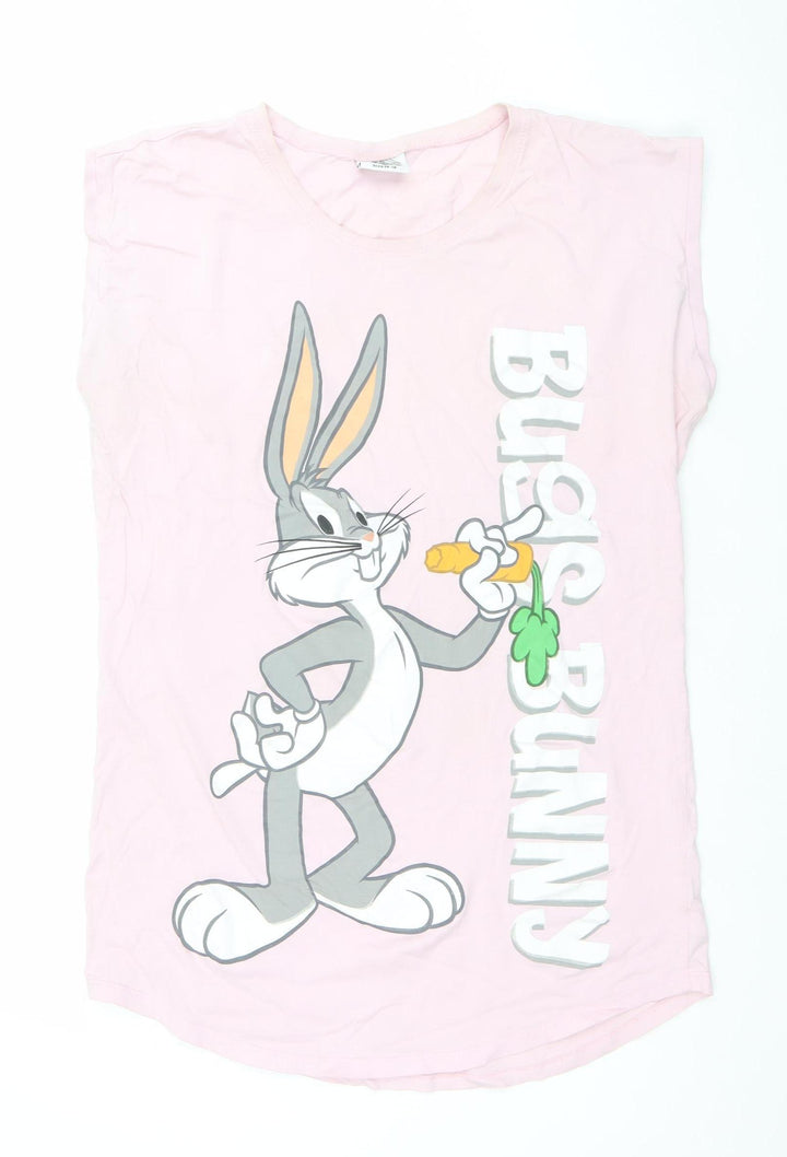 Looney Tunes Womens Pink Bugs Bunny Nightshirt Size 14-16