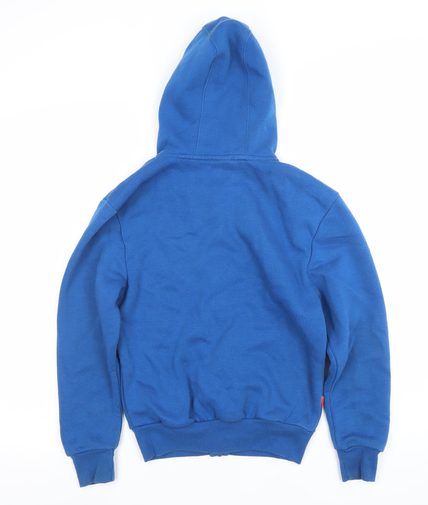 Slazenger Boys Blue Full Zip Hoodie 7-8 Years Polyester Cotton Blend