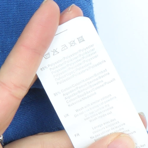 Slazenger Boys Blue Full Zip Hoodie 7-8 Years Polyester Cotton Blend