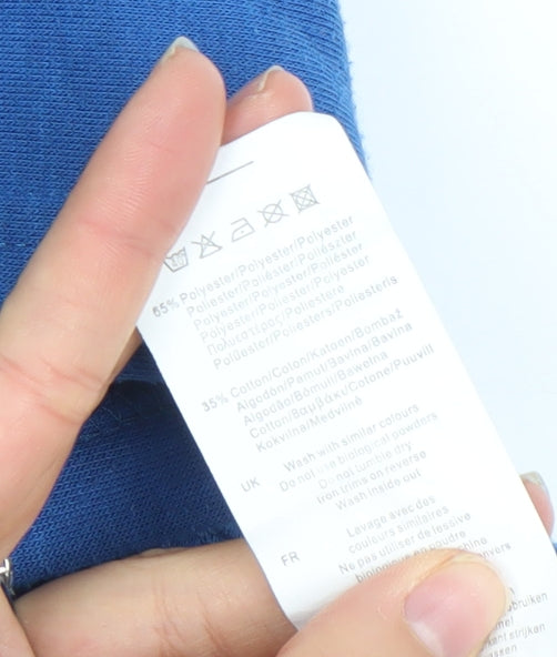 Slazenger Boys Blue Full Zip Hoodie 7-8 Years Polyester Cotton Blend