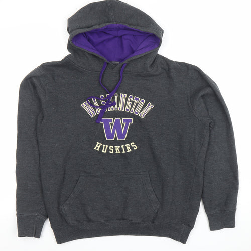 Stadium Athletics Men's Grey Pullover Hoodie Medium Washington Huskies