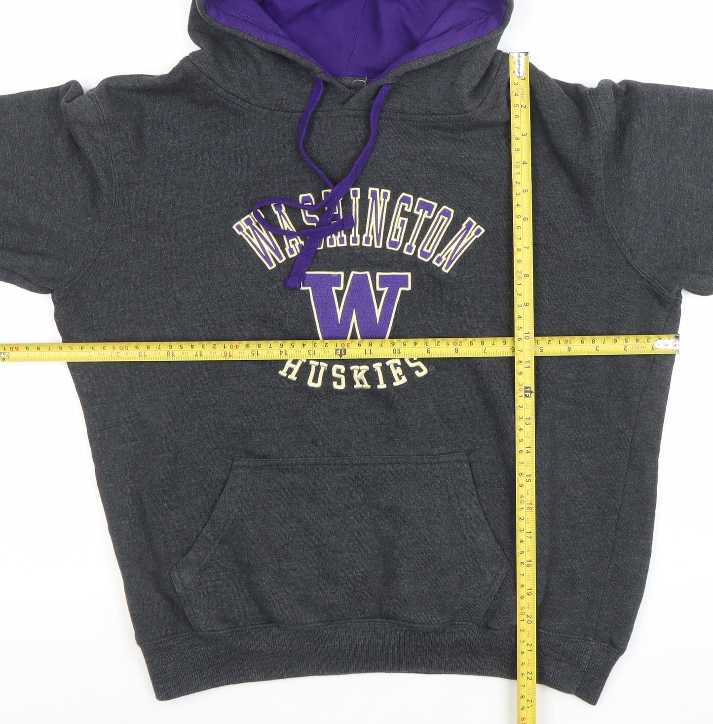 Stadium Athletics Men's Grey Pullover Hoodie Medium Washington Huskies