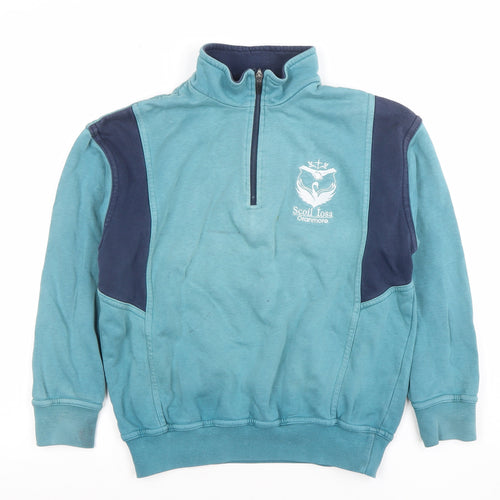 O’Neills Boys Blue 8-9 Years 1/2 Zip Sweatshirt Scoil Iosa Oranmore