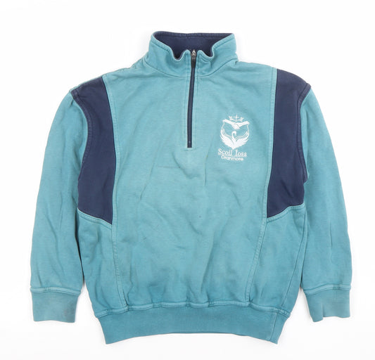 O’Neills Boys Blue 8-9 Years 1/2 Zip Sweatshirt Scoil Iosa Oranmore