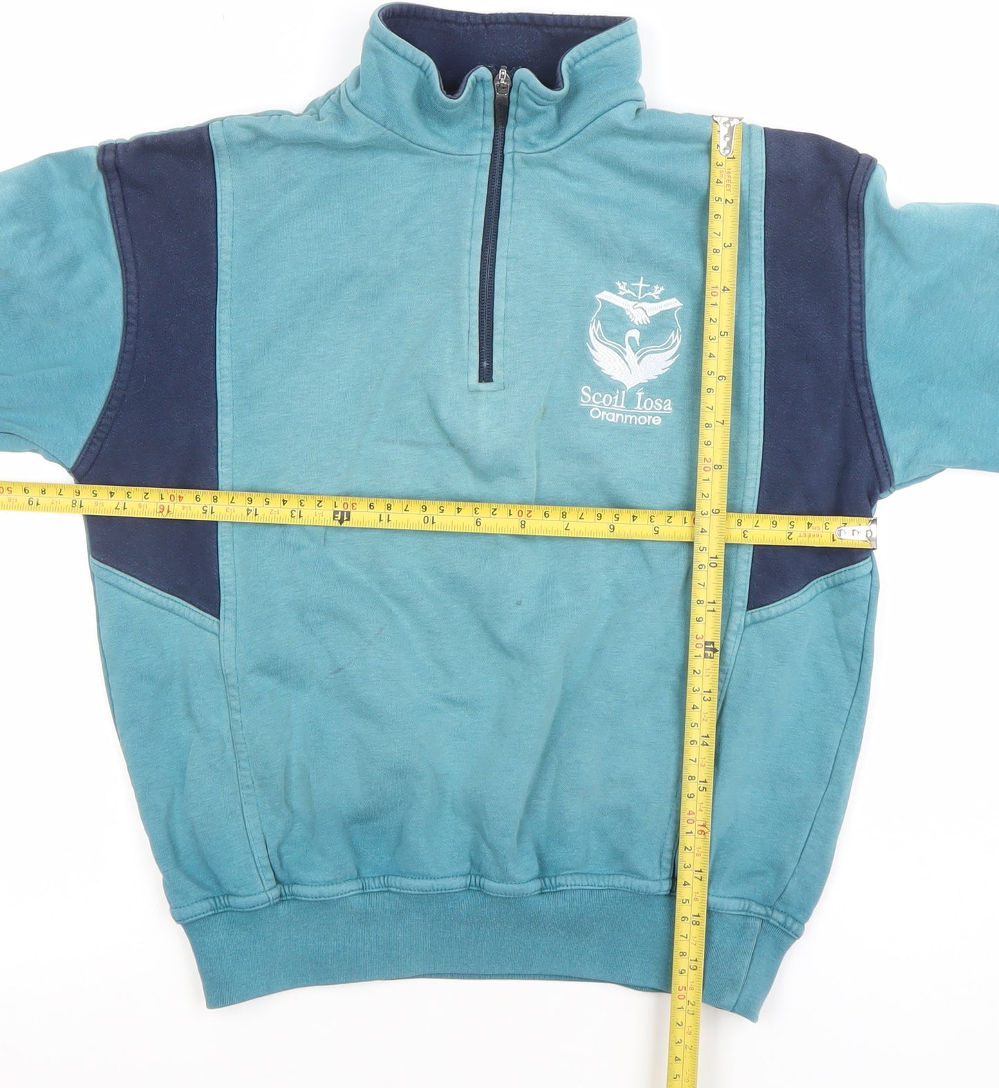 O’Neills Boys Blue 8-9 Years 1/2 Zip Sweatshirt Scoil Iosa Oranmore