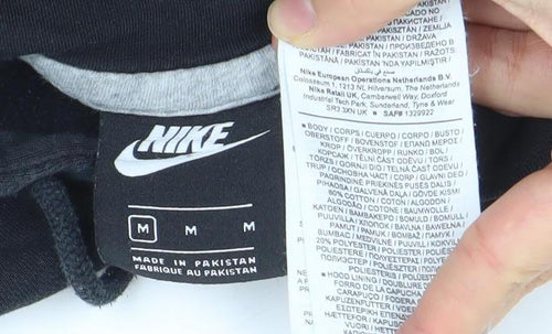 Nike Men's Black Pullover Hoodie M Fleece Sportswear
