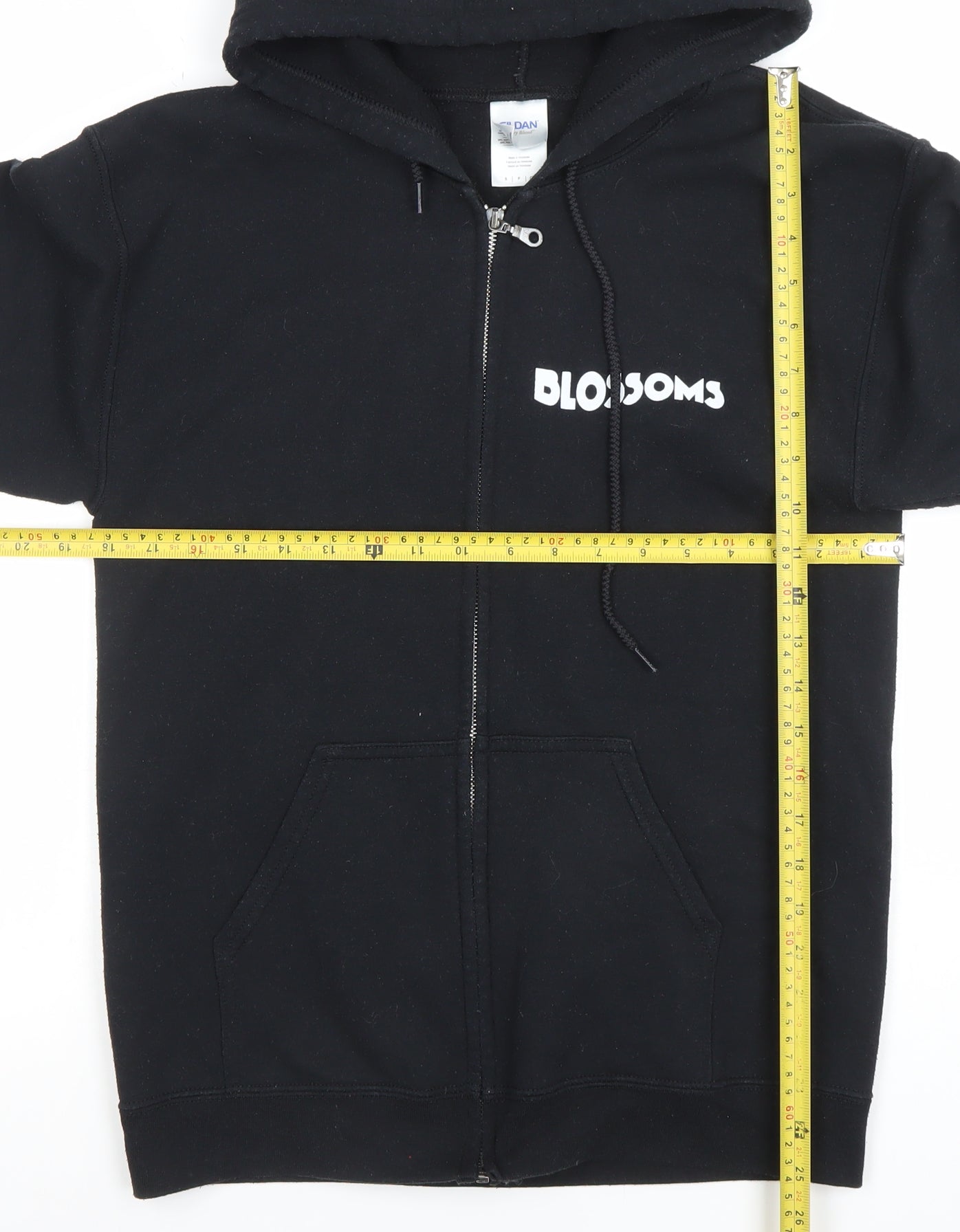 Gildan Women's Black Blossoms 2018 Tour Full Zip Hoodie Size S