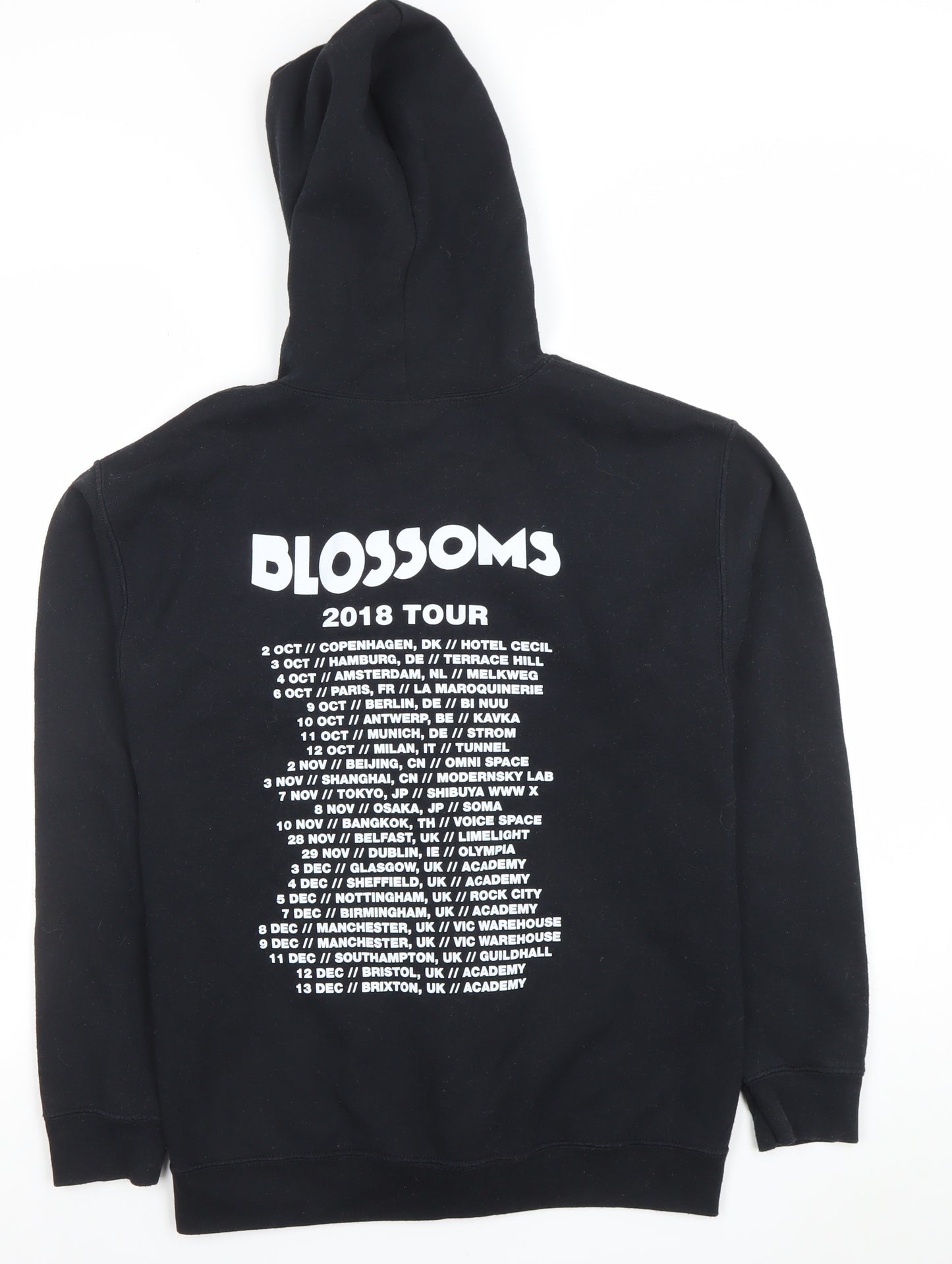 Gildan Women's Black Blossoms 2018 Tour Full Zip Hoodie Size S