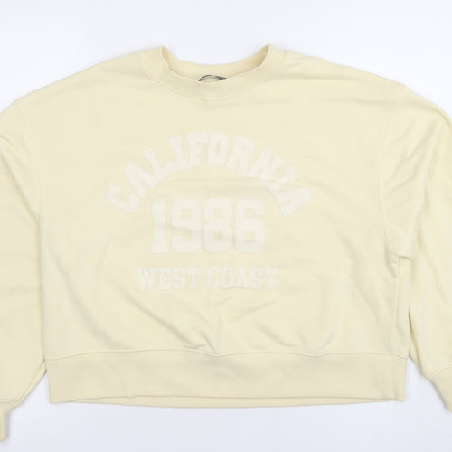 Dunnes Women Beige California 1986 Crew Neck Sweatshirt Size S