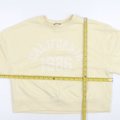 Dunnes Women Beige California 1986 Crew Neck Sweatshirt Size S