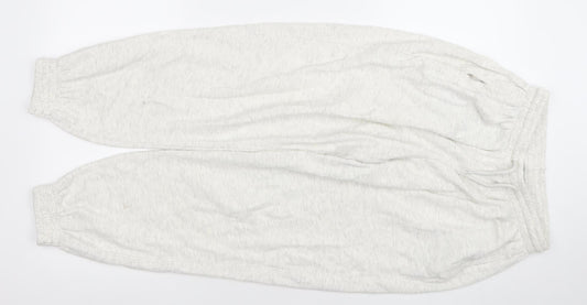 H&M Women Ivory XS Fleece Jogger Sweatpants