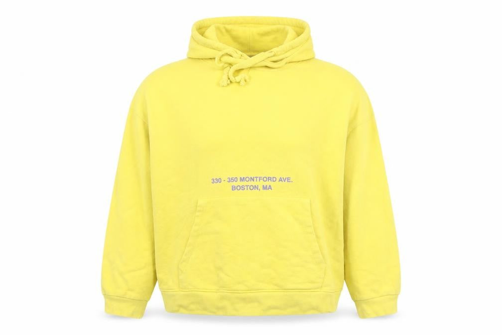 Pull&Bear Womens Yellow Cotton Pullover Hoodie Size 12 M