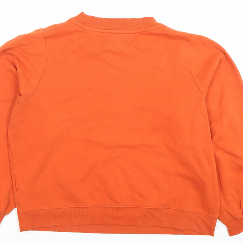Next Women's Orange Crew Neck Long Sleeve Sweatshirt UK 8
