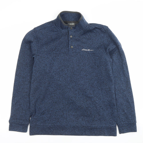 Eddie Bauer Men's Blue Fleece Henley Sweatshirt Size M