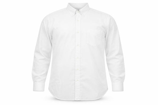 Roundtree & Yorke Men's White 46 Regular Fit Long Sleeve Dress Shirt