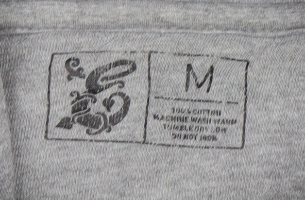 Men’s Grey Pullover Hoodie M Regular Fit Cotton Blend Graphic Print