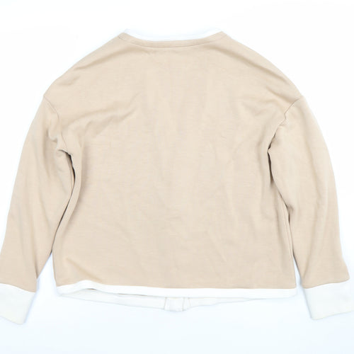 Paul Costelloe Living Women's Beige V-Neck Cardigan S