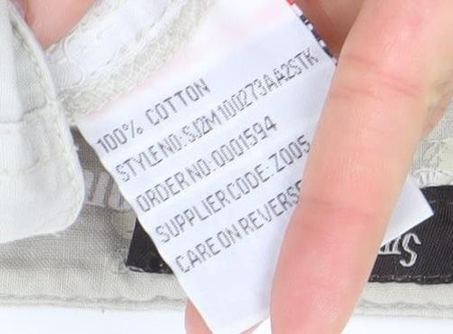 Smith and Jones Men's Beige Cargo Shorts Size 34 Cotton Drawstring