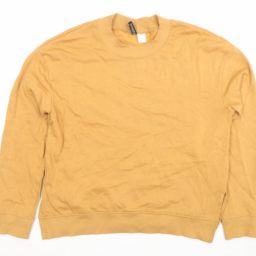 H&M Divided Women’s Beige Cotton Pullover Sweatshirt Size S