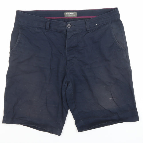 Primark Men's Blue Chino Shorts Size L 36in Regular Fit