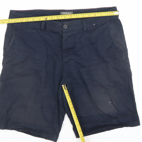 Primark Men's Blue Chino Shorts Size L 36in Regular Fit