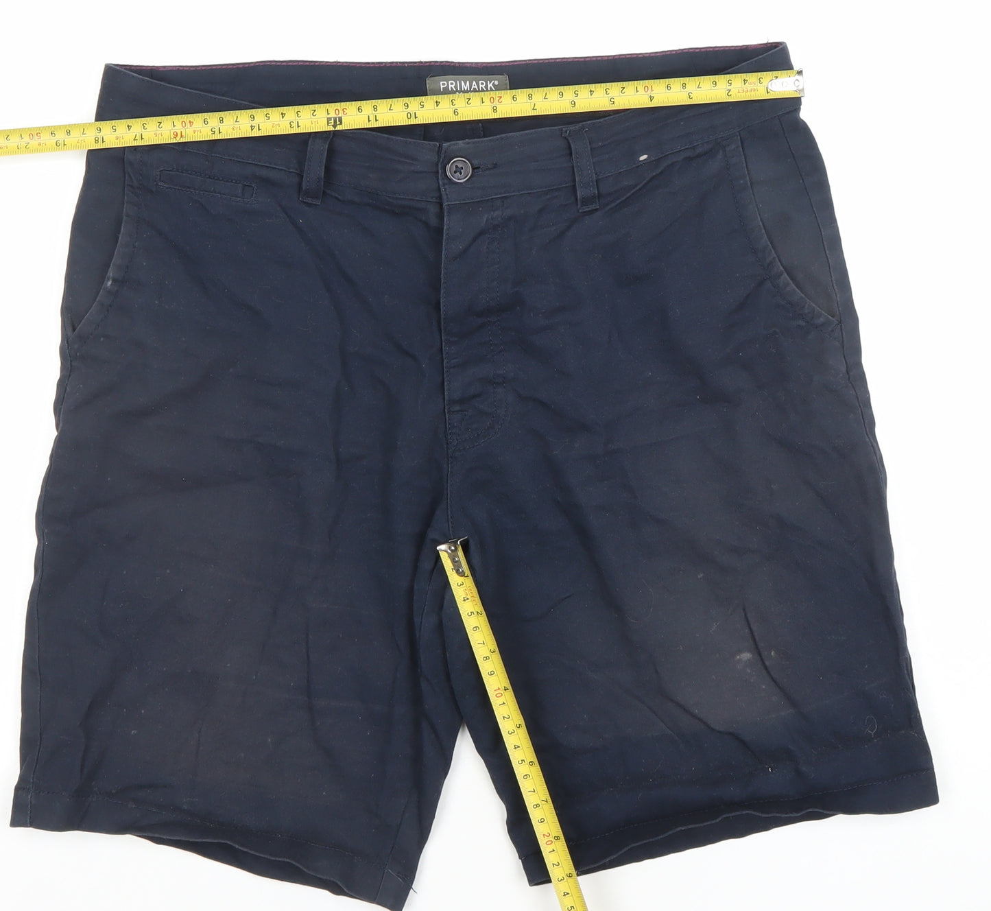 Primark Men's Blue Chino Shorts Size L 36in Regular Fit