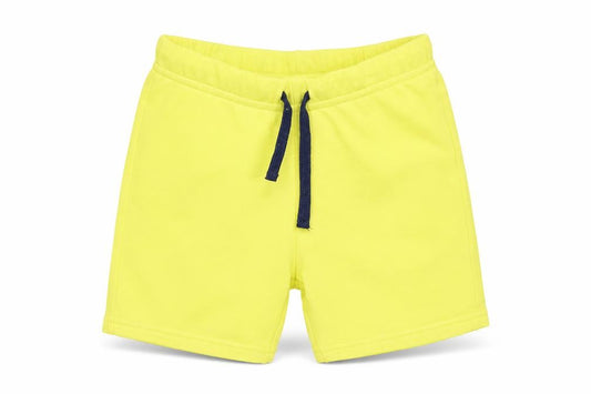 Front view of United Colors of Benetton boys’ yellow athletic jersey shorts 6-8 years