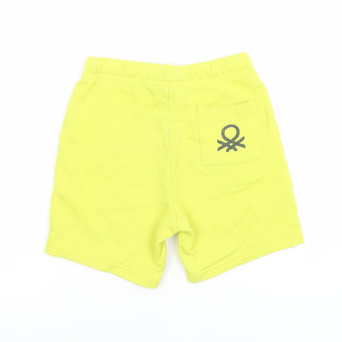 United Colors of Benetton Boys Yellow Athletic Jersey Shorts 6-8 Years