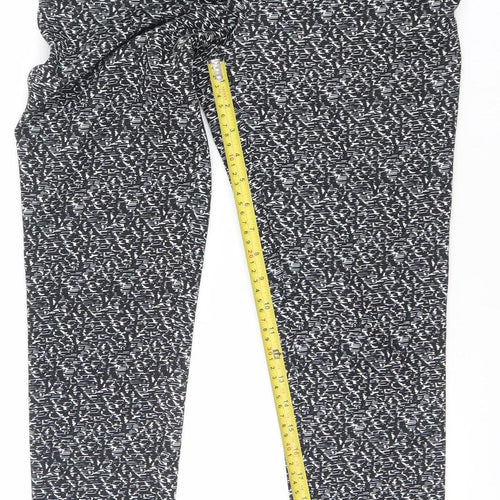 Atmosphere Women Black & White Pattern Leggings Size 12 Polyester Elastane
