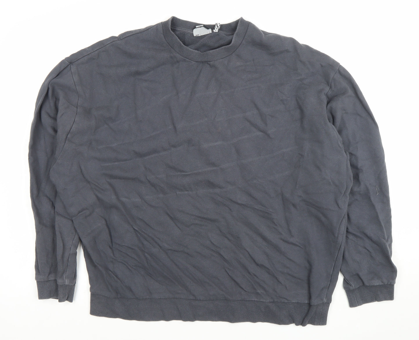 ASOS Men’s Grey Cotton Crew Neck Long Sleeve Pullover Sweatshirt Size L