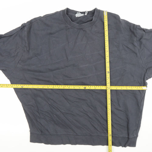 ASOS Men’s Grey Cotton Crew Neck Long Sleeve Pullover Sweatshirt Size L