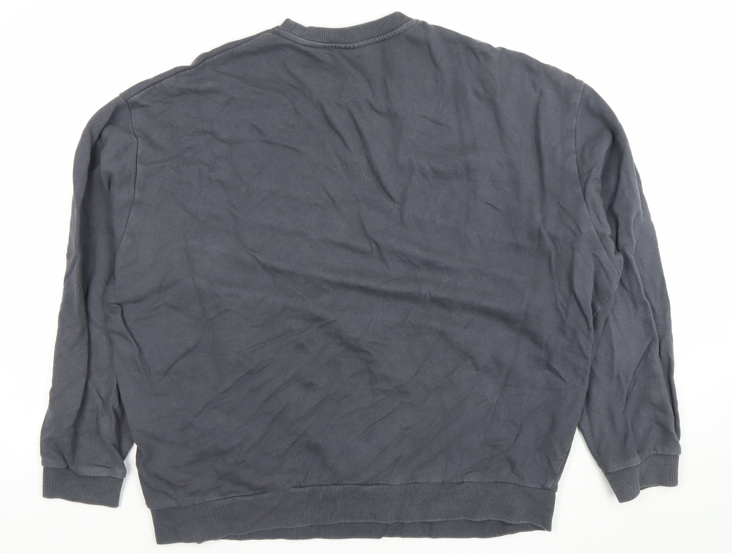 ASOS Men’s Grey Cotton Crew Neck Long Sleeve Pullover Sweatshirt Size L