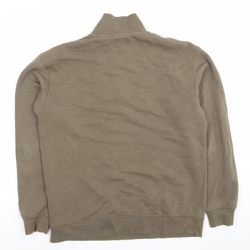 Jack & Jones Men's Brown 1/2 Zip Fleece Sweatshirt Size L