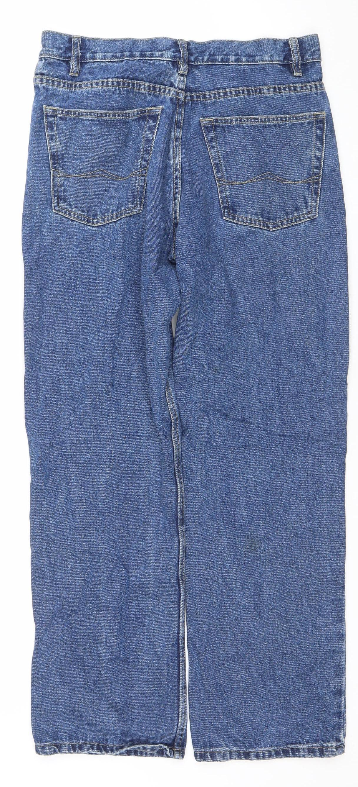 Denim Co. Men's Blue Straight Leg Regular Fit Jeans W32 L30