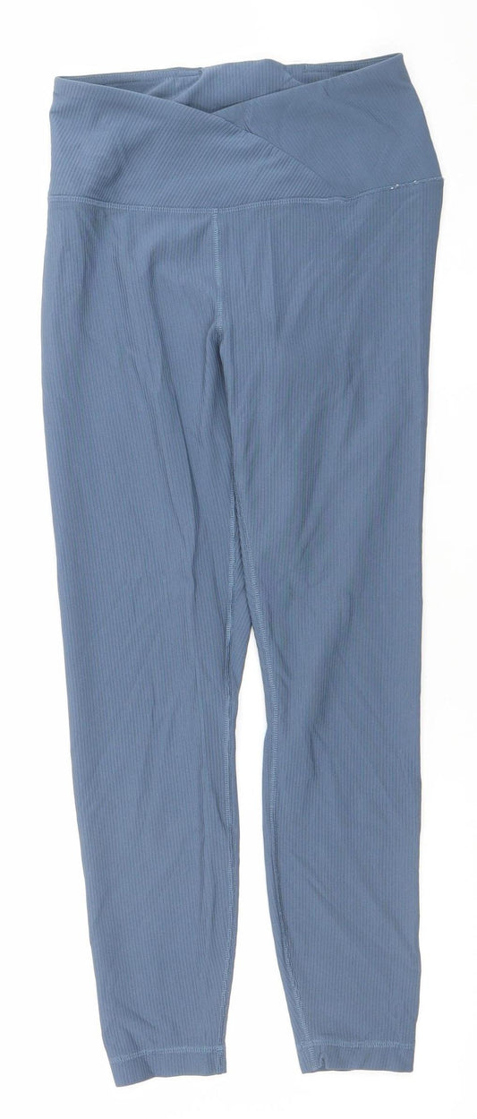 90 Degree Womens Blue S Yoga Leggings Stretch Activewear