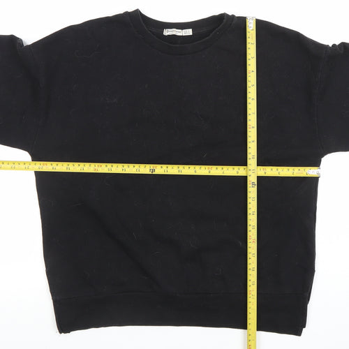 Stradivarius Women Black Size S Pullover Sweatshirt